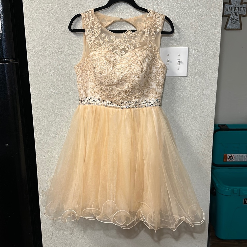 Dydsz Women's Prom Dresses Short Homecoming Party Cocktail Gown A Line Tulle